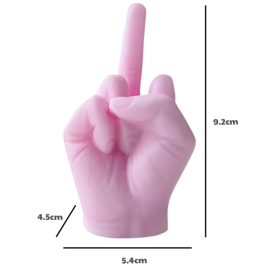 Scented Soy Wax Candle with Middle Finger Shape Decorative Design