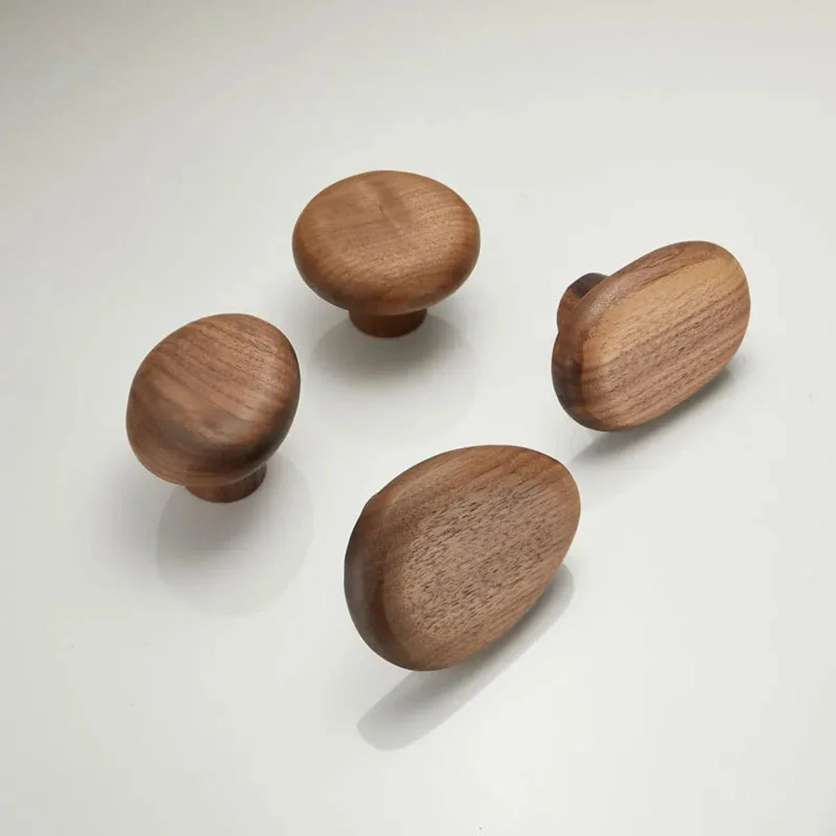 Wall Mounted Coat Rack with Walnut Wood Finish and Multiple Hooks