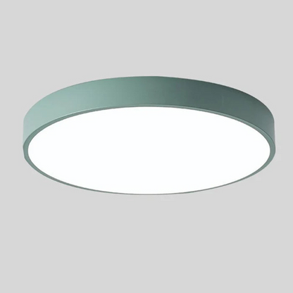 Wooden LED Ceiling Light Scandinavian Design Round Shape