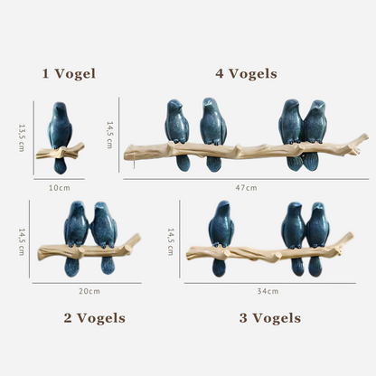 Wall Mounted Coat Rack with Bird Design Decorative Hooks