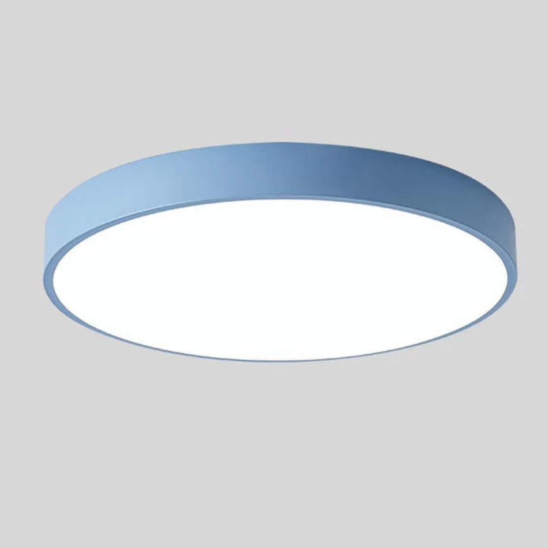 Wooden LED Ceiling Light Scandinavian Design Round Shape