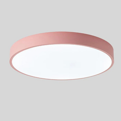 Wooden LED Ceiling Light Scandinavian Design Round Shape