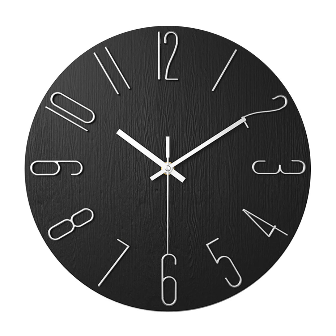 Modern Wall Clock Silent Quartz Movement 30cm
