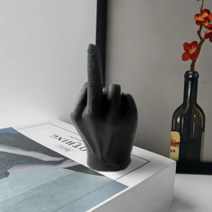 Scented Soy Wax Candle with Middle Finger Shape Decorative Design