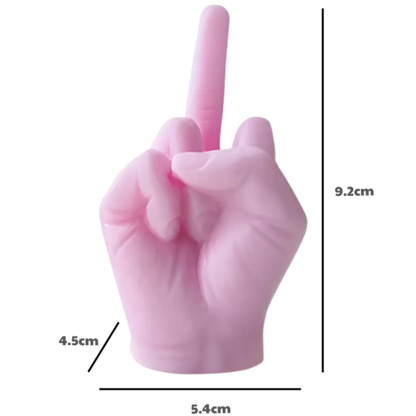 Scented Soy Wax Candle with Middle Finger Shape Decorative Design
