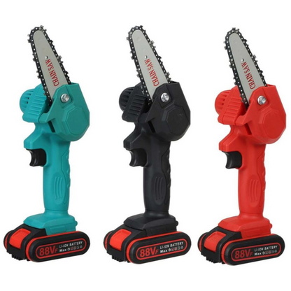 Electric Cordless Chainsaw with Dual Batteries Lightweight Design and LED Indicator