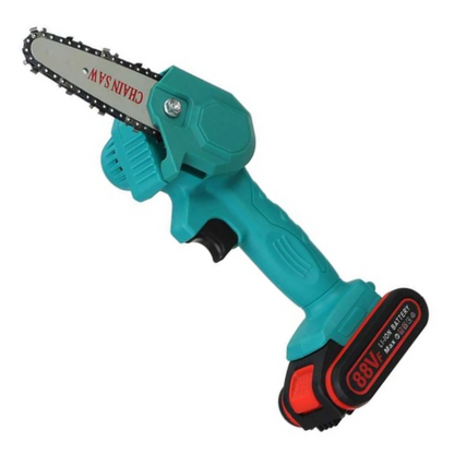 Electric Cordless Chainsaw with Dual Batteries Lightweight Design and LED Indicator