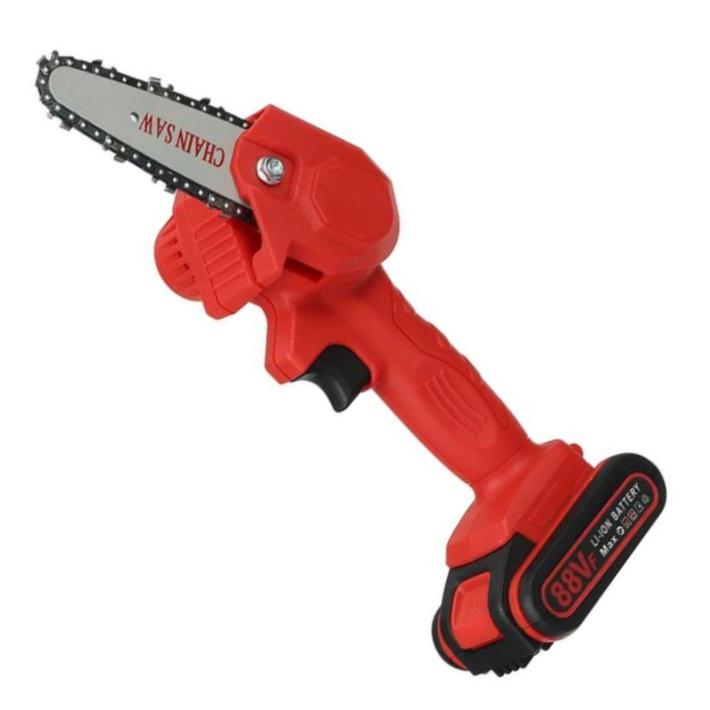 Electric Cordless Chainsaw with Dual Batteries Lightweight Design and LED Indicator