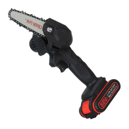 Electric Cordless Chainsaw with Dual Batteries Lightweight Design and LED Indicator