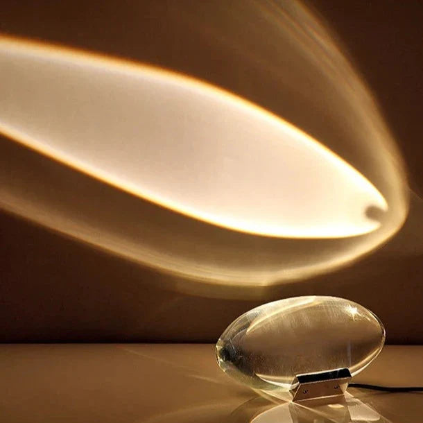 Mini Crystal Table Lamp with Sunset Sky Lighting Effect and USB Power