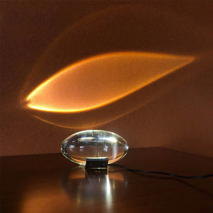 Mini Crystal Table Lamp with Sunset Sky Lighting Effect and USB Power