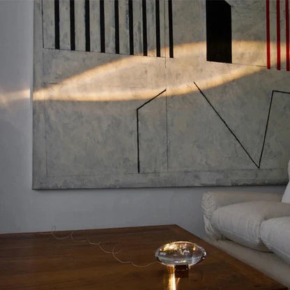 Mini Crystal Table Lamp with Sunset Sky Lighting Effect and USB Power