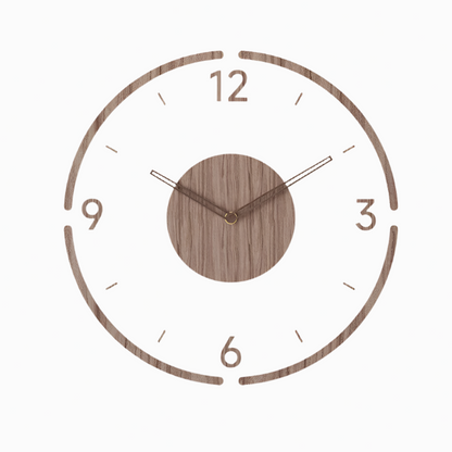Silent Wall Clock with Glass Face and Bamboo Frame