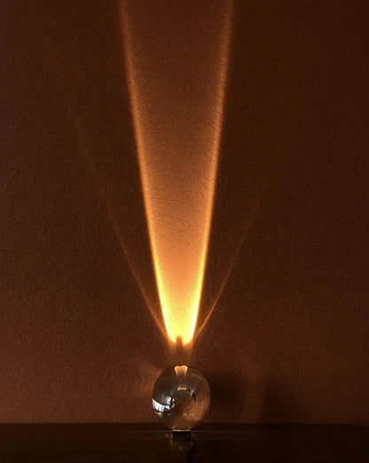 Mini Crystal Table Lamp with Sunset Sky Lighting Effect and USB Power