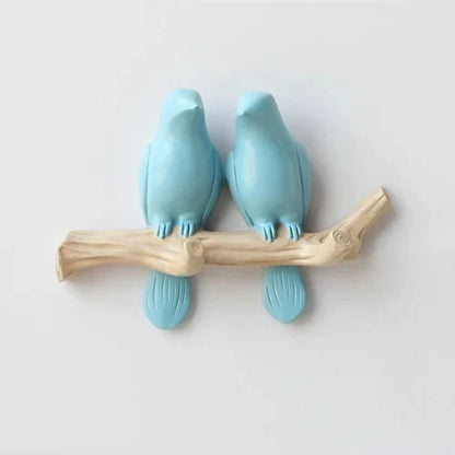 Wall Mounted Coat Rack with Bird Design Decorative Hooks