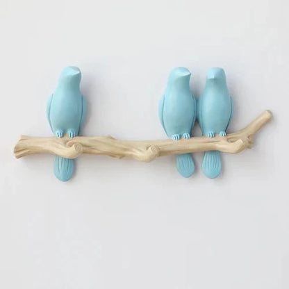 Wall Mounted Coat Rack with Bird Design Decorative Hooks