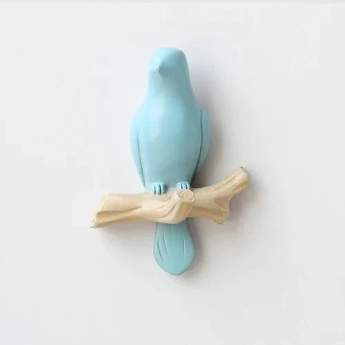Wall Mounted Coat Rack with Bird Design Decorative Hooks