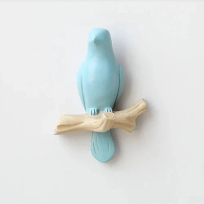 Wall Mounted Coat Rack with Bird Design Decorative Hooks