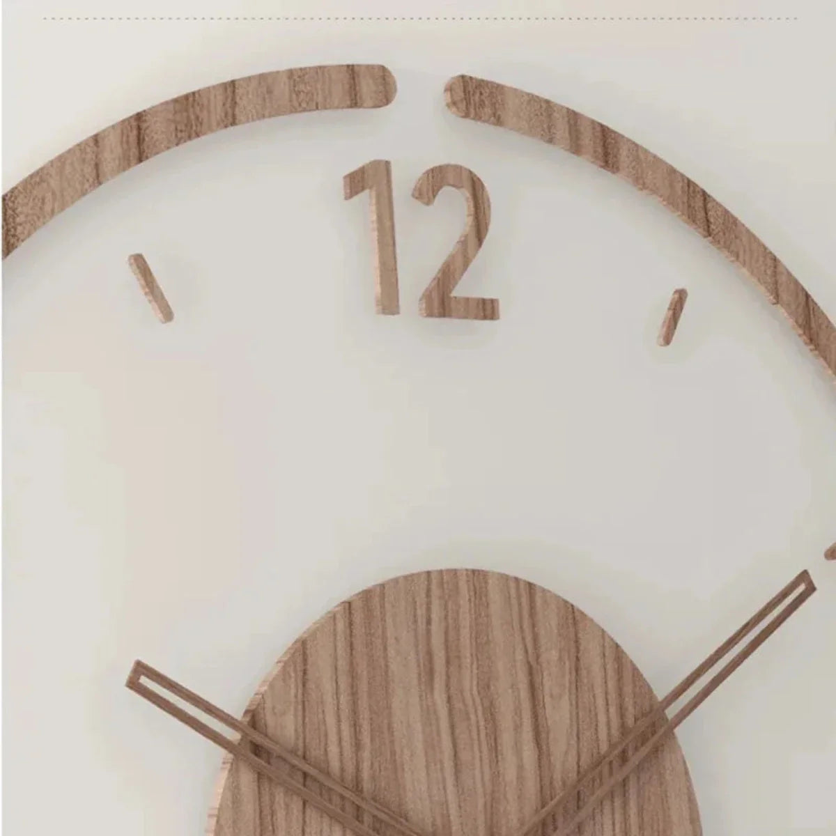 Silent Wall Clock with Glass Face and Bamboo Frame