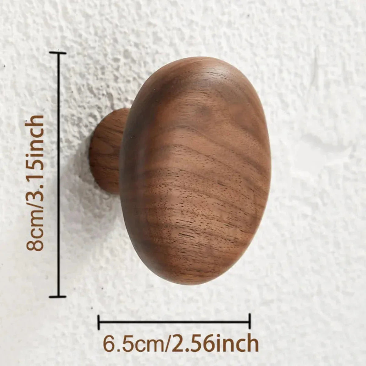 Wall Mounted Coat Rack with Walnut Wood Finish and Multiple Hooks