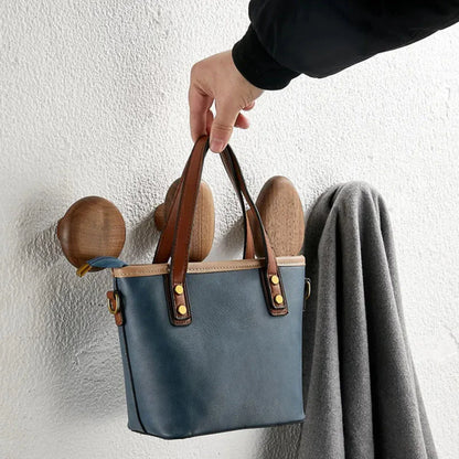 Wall Mounted Coat Rack with Walnut Wood Finish and Multiple Hooks