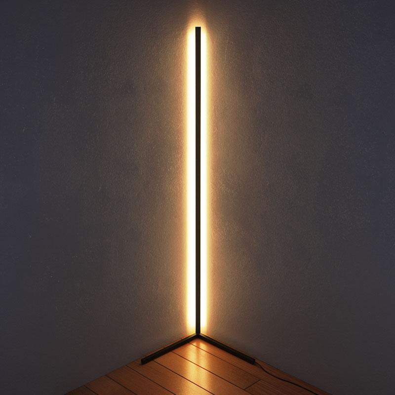 LED Corner Floor Lamp with Dimmable Light and Remote Control