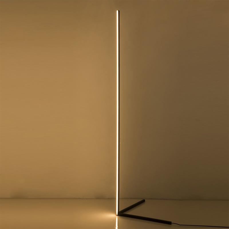 LED Corner Floor Lamp with Dimmable Light and Remote Control