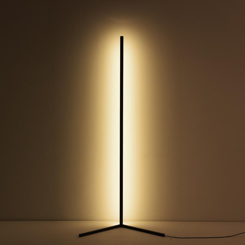 LED Corner Floor Lamp with Dimmable Light and Remote Control