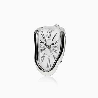 Modern Silent Wall Clock with Melting Effect Surreal Design