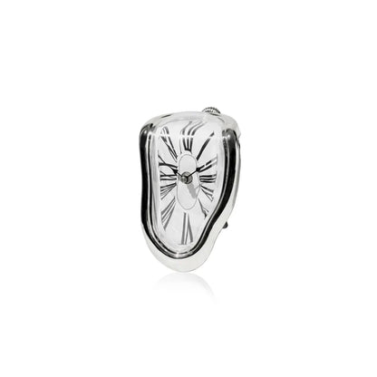 Modern Silent Wall Clock with Melting Effect Surreal Design